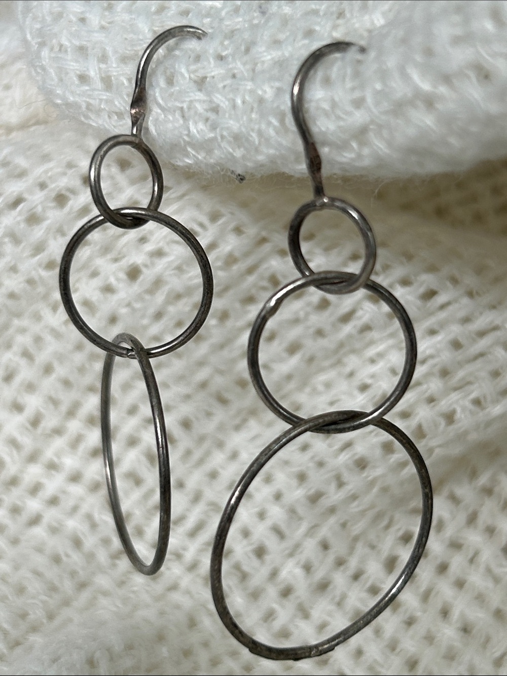 Silpada Sterling dangle hoop earrings (E38)